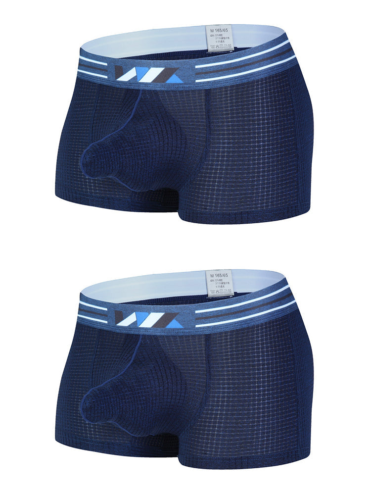2 Pack Separated Pouch Comfy Mens Boxer Briefs | dmunderwear detail image 11