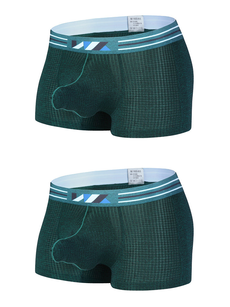 2 Pack Separated Pouch Comfy Mens Boxer Briefs | dmunderwear detail image 12
