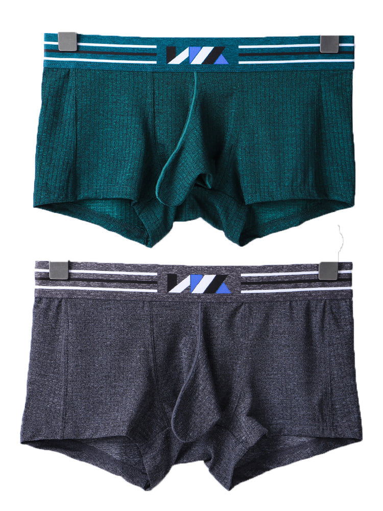 2 Pack Separated Pouch Comfy Mens Boxer Briefs | dmunderwear detail image 14