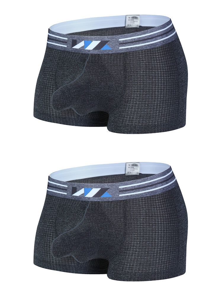 2 Pack Separated Pouch Comfy Mens Boxer Briefs | dmunderwear detail image 16