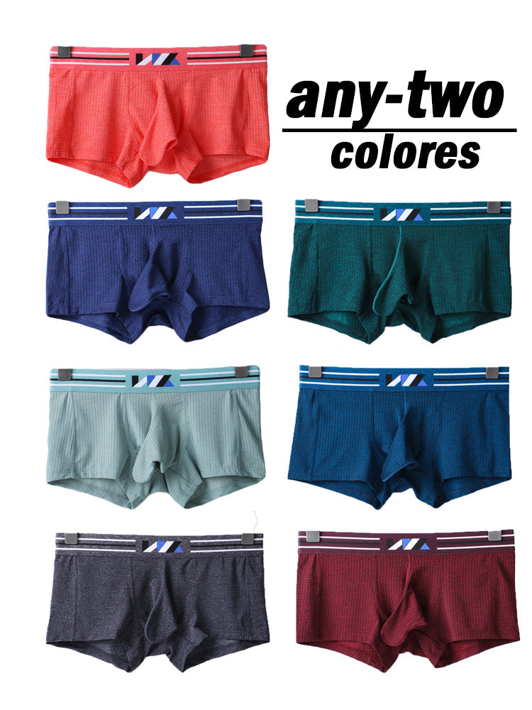 2 Pack Separated Pouch Comfy Mens Boxer Briefs | dmunderwear detail image 18