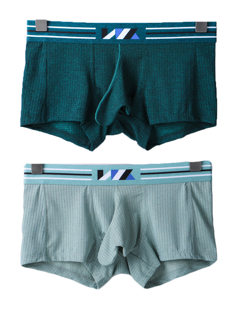 2 Pack Separated Pouch Comfy Mens Boxer Briefs | dmunderwear detail image 8