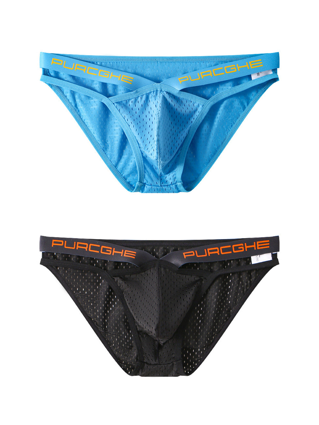2 Pack Sexy Hollow Out Mesh Briefs for Men | dmunderwear detail image 16