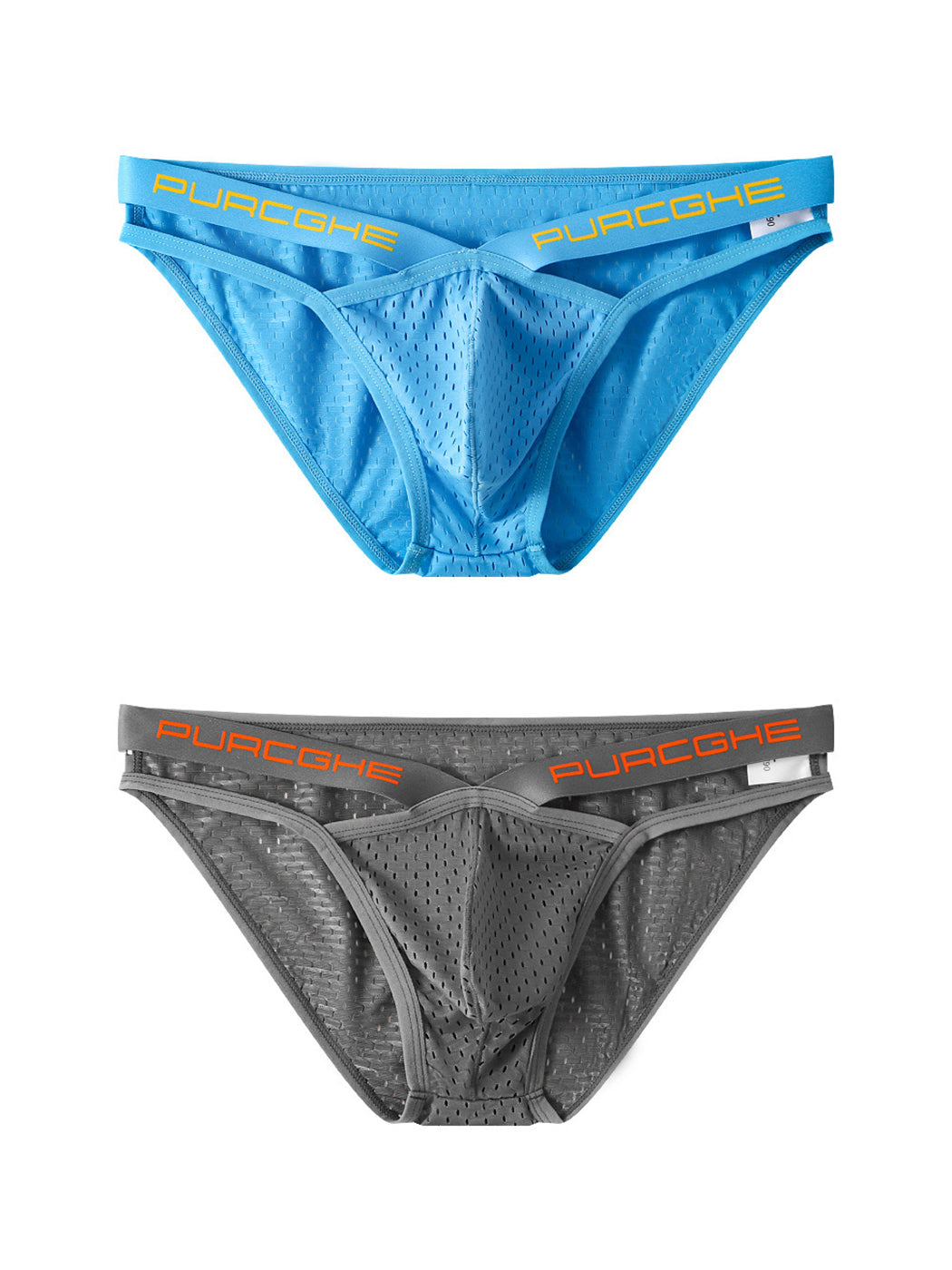 2 Pack Sexy Hollow Out Mesh Briefs for Men | dmunderwear detail image 17