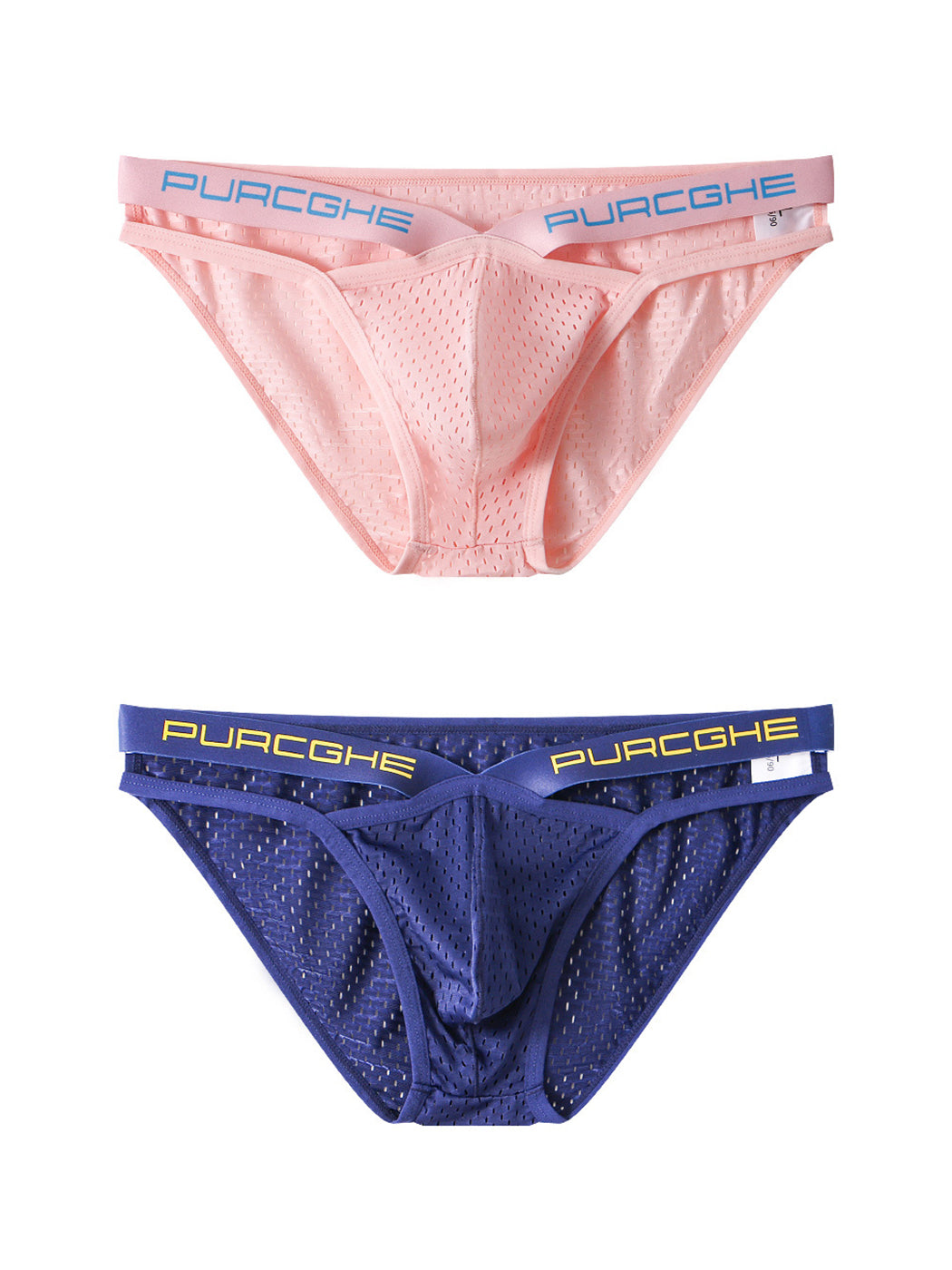 2 Pack Sexy Hollow Out Mesh Briefs for Men | dmunderwear detail image 7