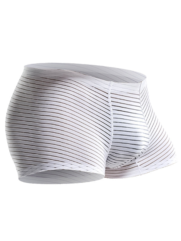 2 Pack Silk Striped Men's Super Thin Underwear | dmunderwear detail image 18