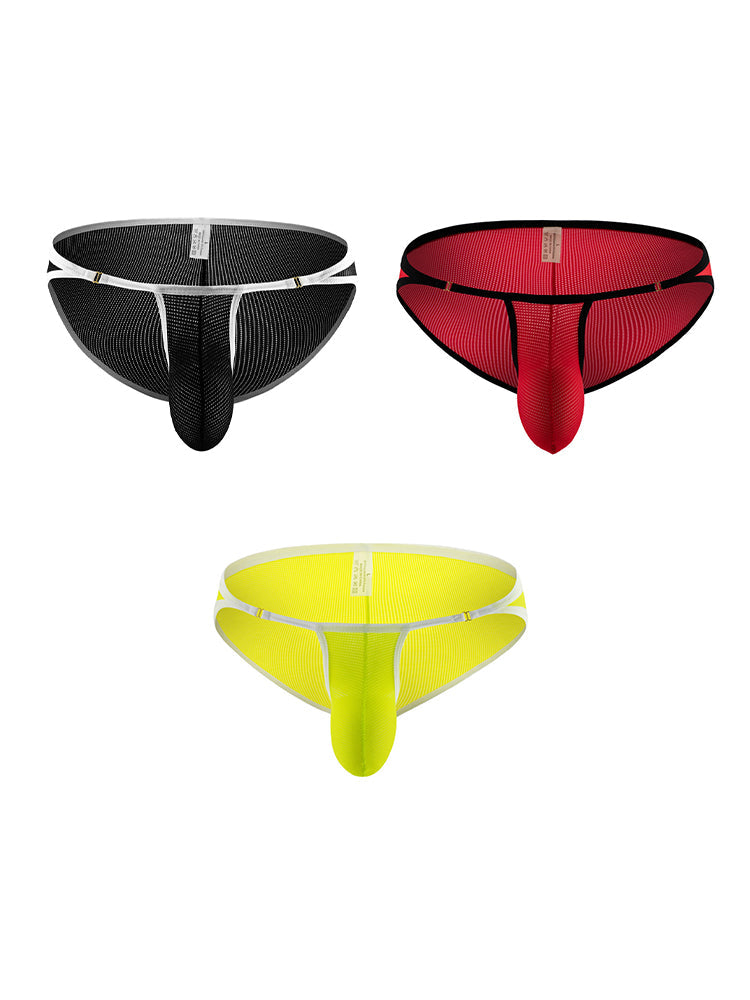 3 Pack Men's Stay-Cool Day-Long Comfort Supportive U-Pouch Soft Bikini | dmunderwear detail image 12