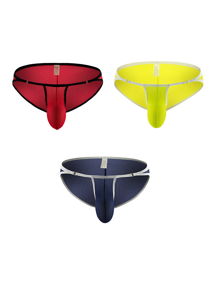 3 Pack Men's Stay-Cool Day-Long Comfort Supportive U-Pouch Soft Bikini | dmunderwear detail image 19