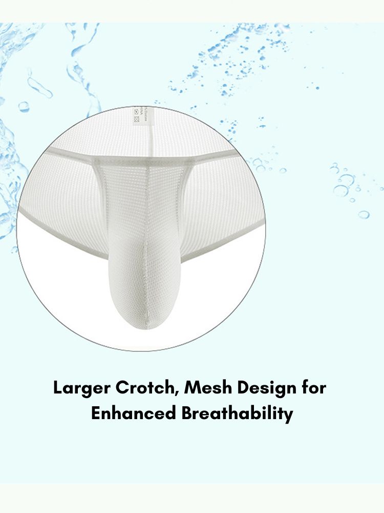 3 Pack Men's Stay-Cool Day-Long Comfort Supportive U-Pouch Soft Bikini | dmunderwear detail image 4