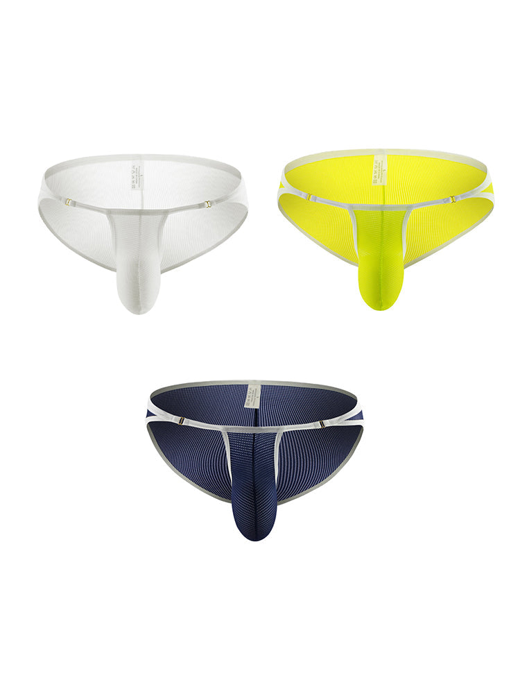 3 Pack Men's Stay-Cool Day-Long Comfort Supportive U-Pouch Soft Bikini | dmunderwear detail image 7