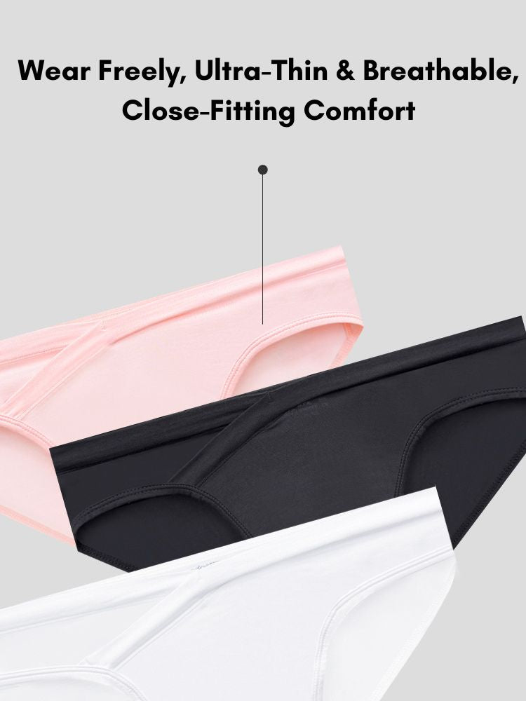 2 Pack Ultra-Soft Modal Stretch Fit Low-Rise Odor-Control Supportive Fit Bikini | dmunderwear detail image 5