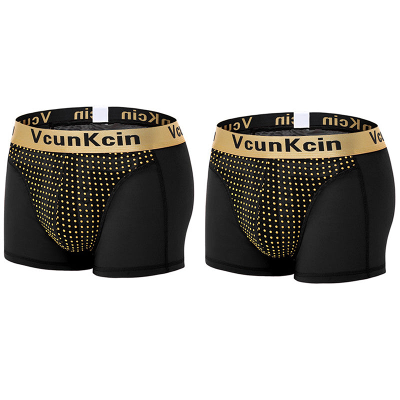 2Pcs Men's Functional Soft Modal Boxer Briefs | dmunderwear detail image 2