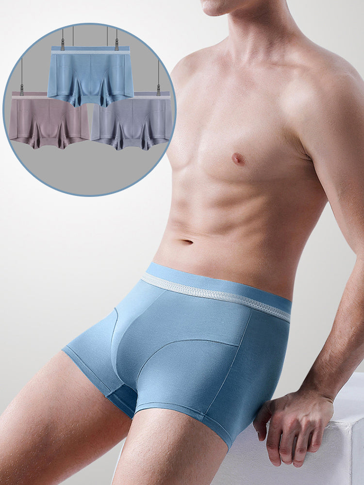 3 Pack Antibacterial Support Pouch Boxer Briefs | dmunderwear detail image 3