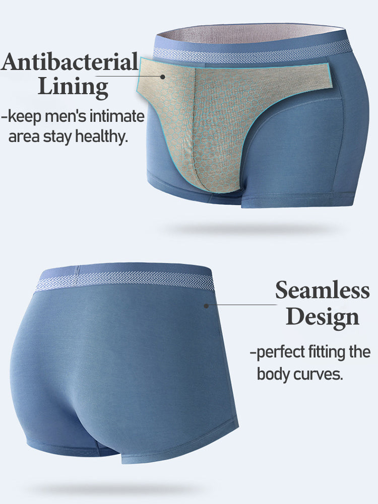 3 Pack Antibacterial Support Pouch Boxer Briefs | dmunderwear detail image 4