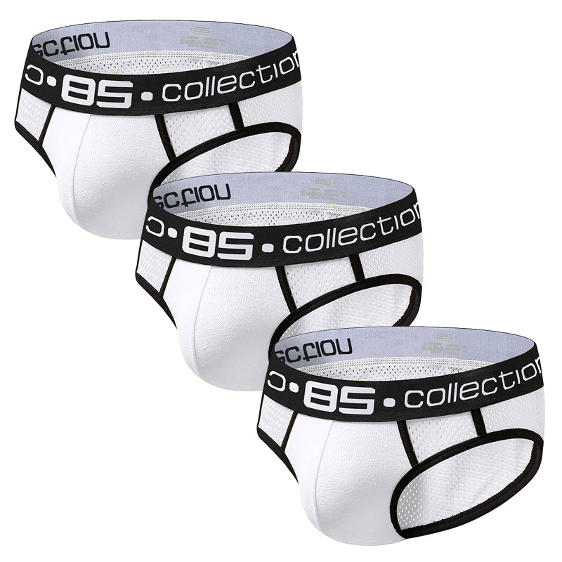 3 Pack Ball Support Pouch Breathable Briefs | dmunderwear detail image 15