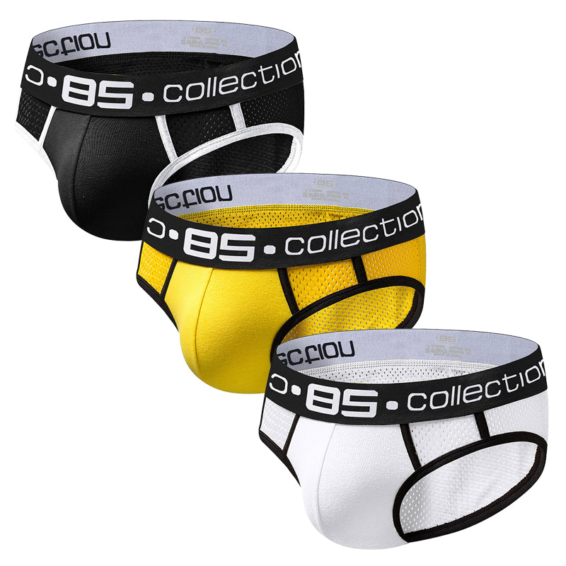 3 Pack Ball Support Pouch Breathable Briefs | dmunderwear detail image 2