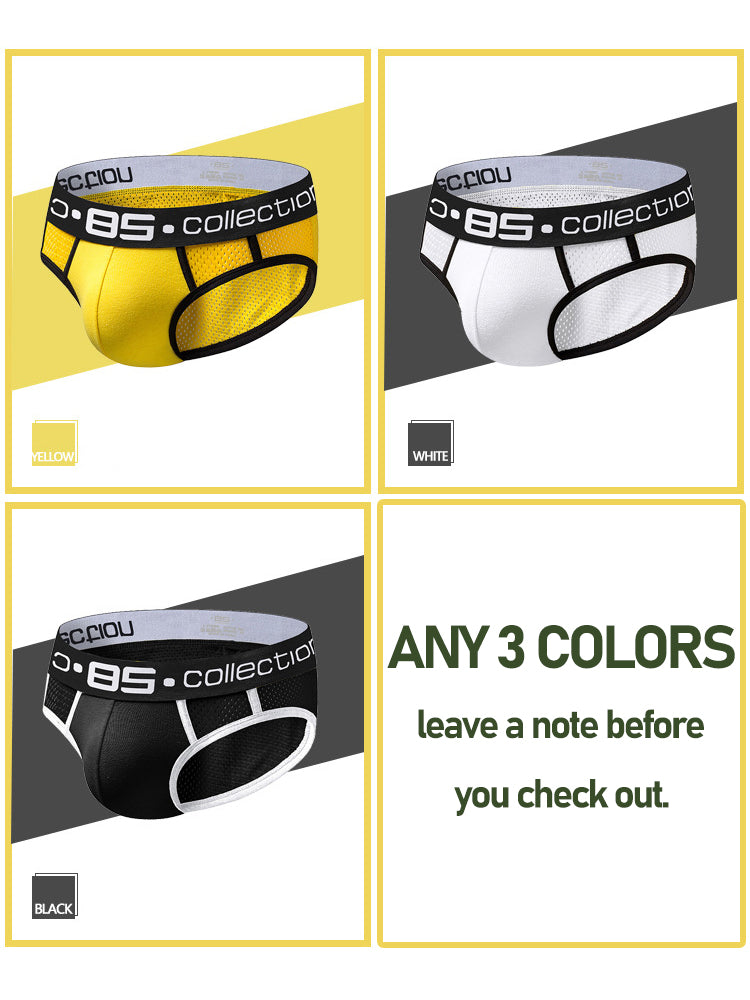 3 Pack Ball Support Pouch Breathable Briefs | dmunderwear detail image 6
