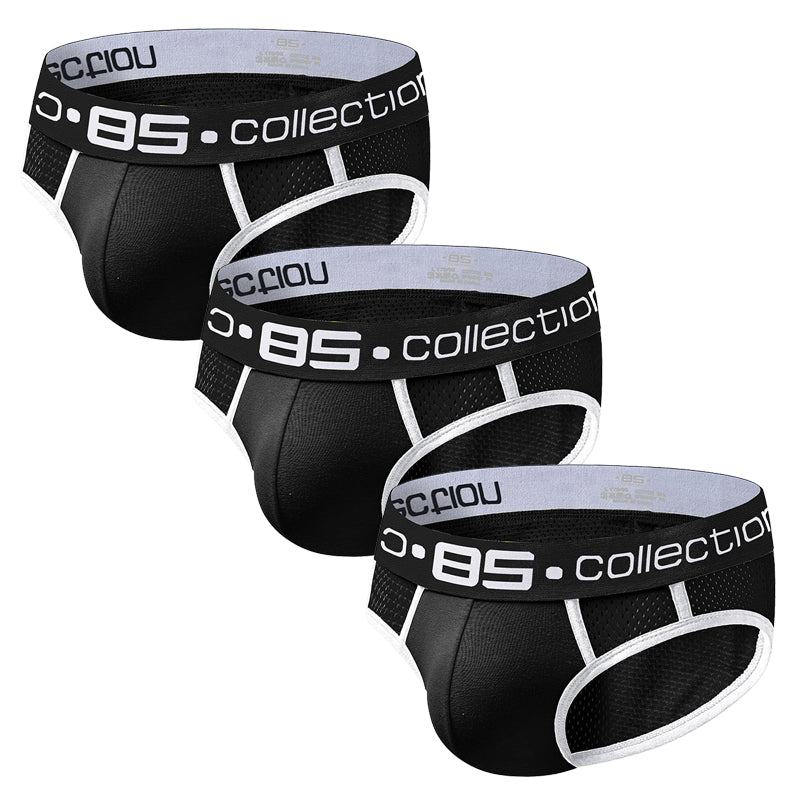 3 Pack Ball Support Pouch Breathable Briefs | dmunderwear detail image 8