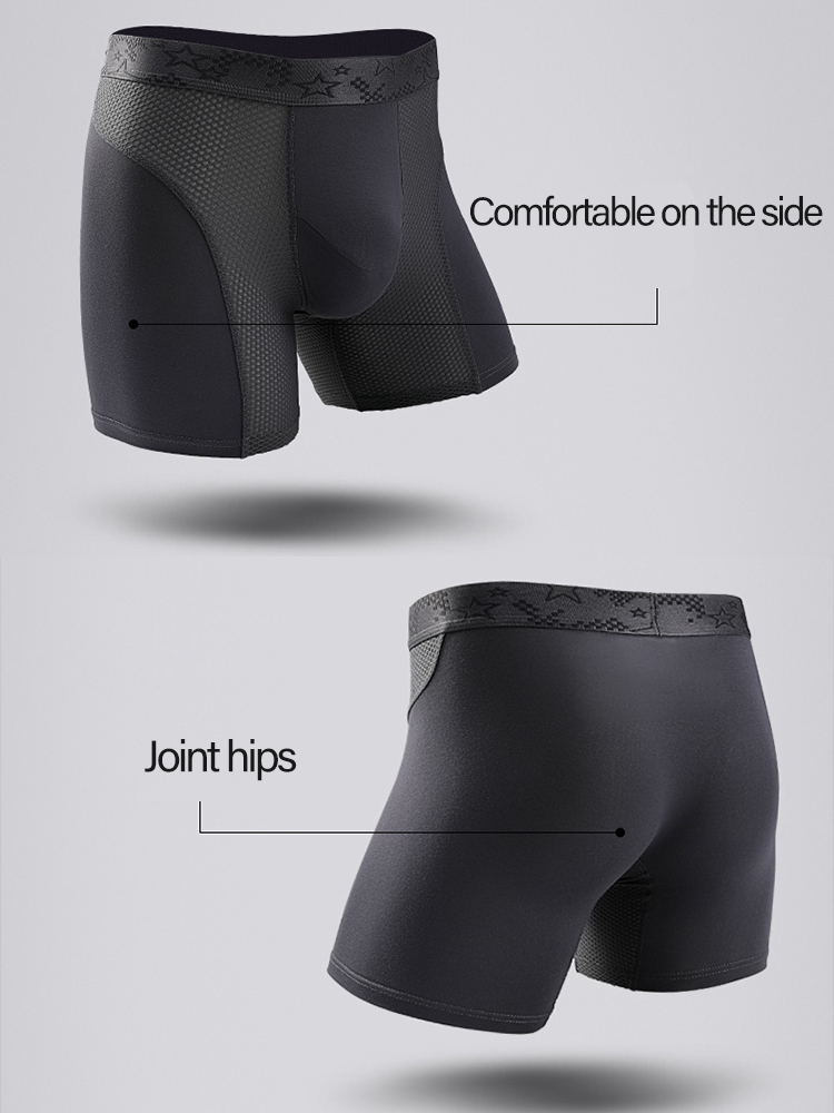 3 Pack Breathable Antibacterial Mesh Boxers Briefs | dmunderwear detail image 4