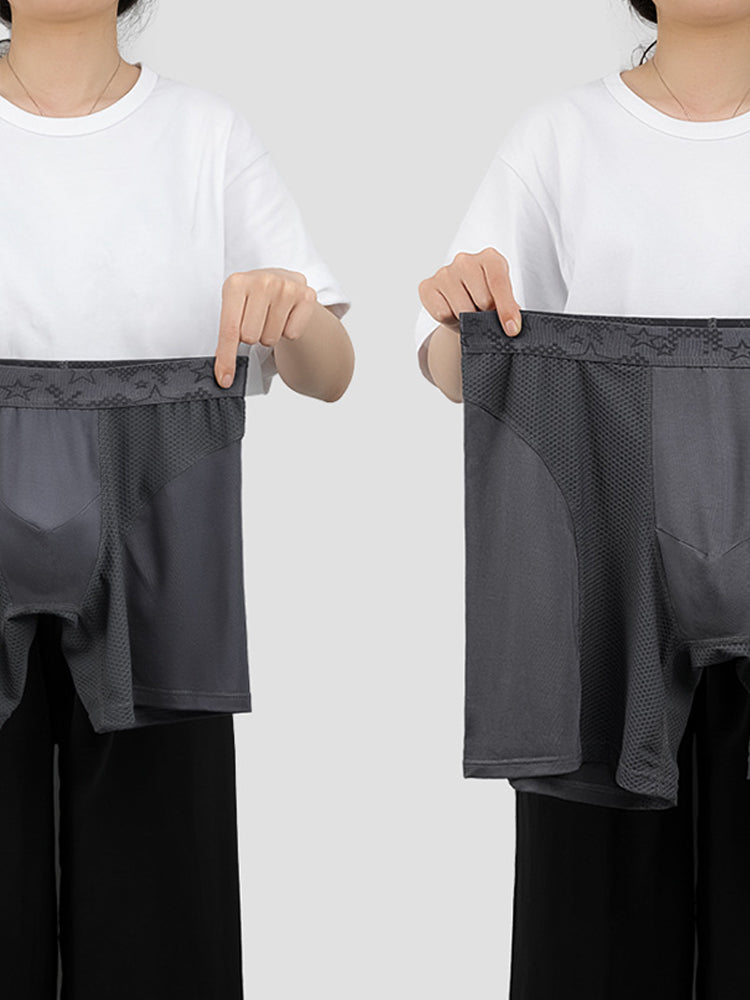3 Pack Breathable Antibacterial Mesh Boxers Briefs | dmunderwear detail image 7