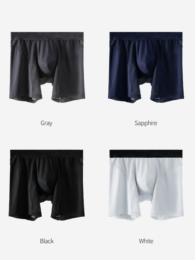 3 Pack Breathable Antibacterial Mesh Boxers Briefs | dmunderwear detail image 9