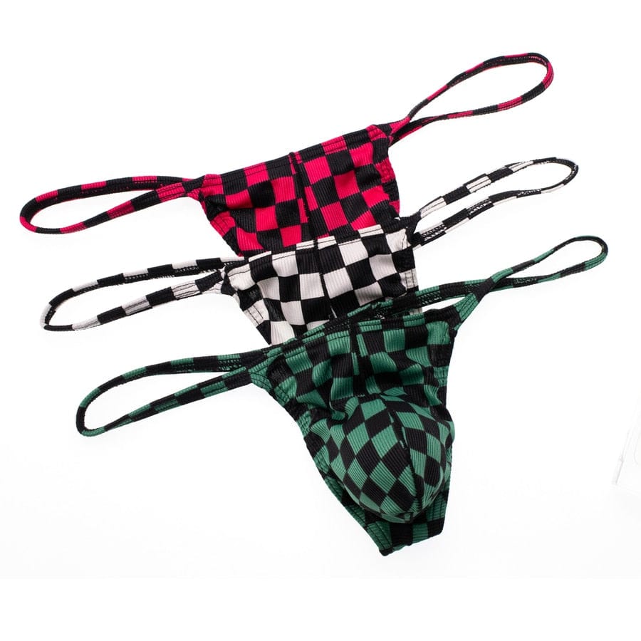 3 Pack Classic Checkered G-String | dmunderwear