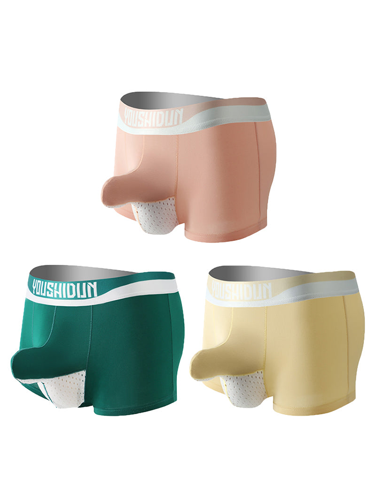 3 Pack Men's Comfy Cotton Dual Pouch Underwear | dmunderwear detail image 7