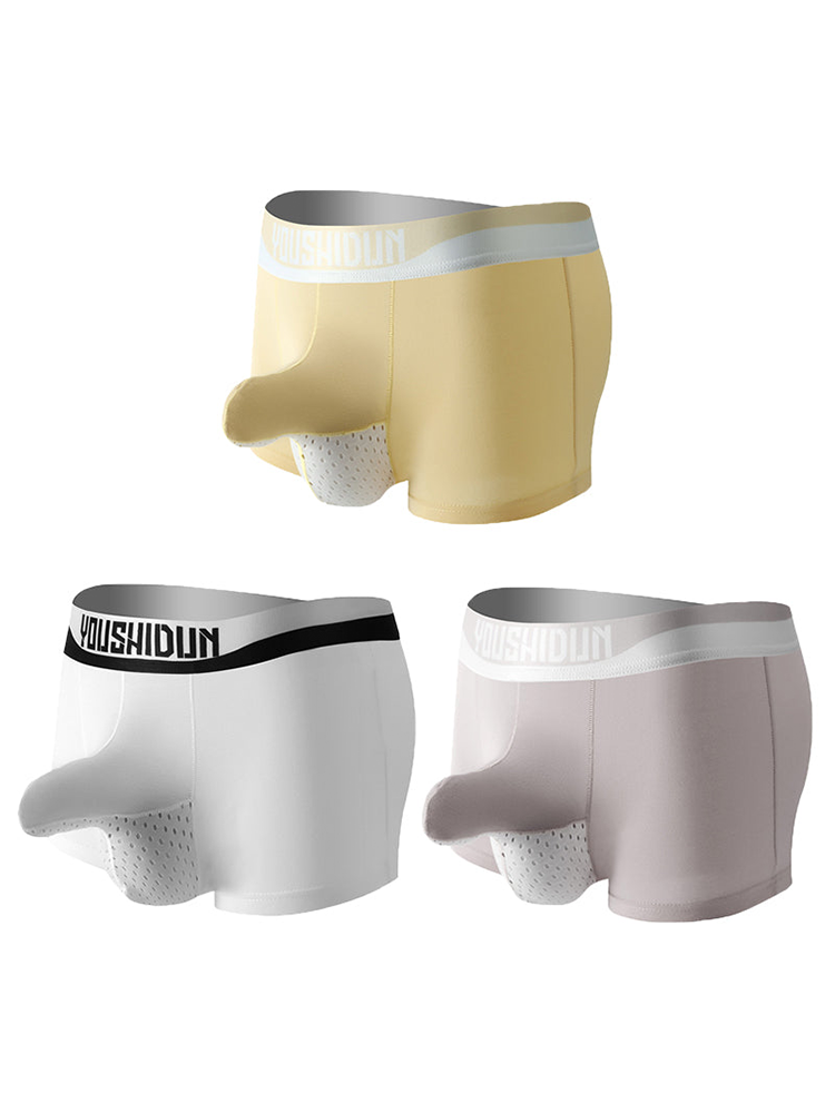 3 Pack Men's Comfy Cotton Dual Pouch Underwear | dmunderwear detail image 9