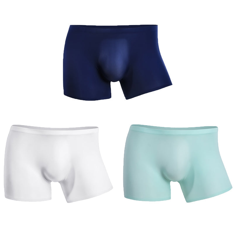 3 Pack Cool Trackless Thin Pouch Men's Trunks | dmunderwear detail image 14