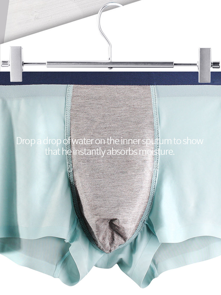 3 Pack Ice Silk Seamless Ultra-thin Men's Trunks | dmunderwear detail image 11