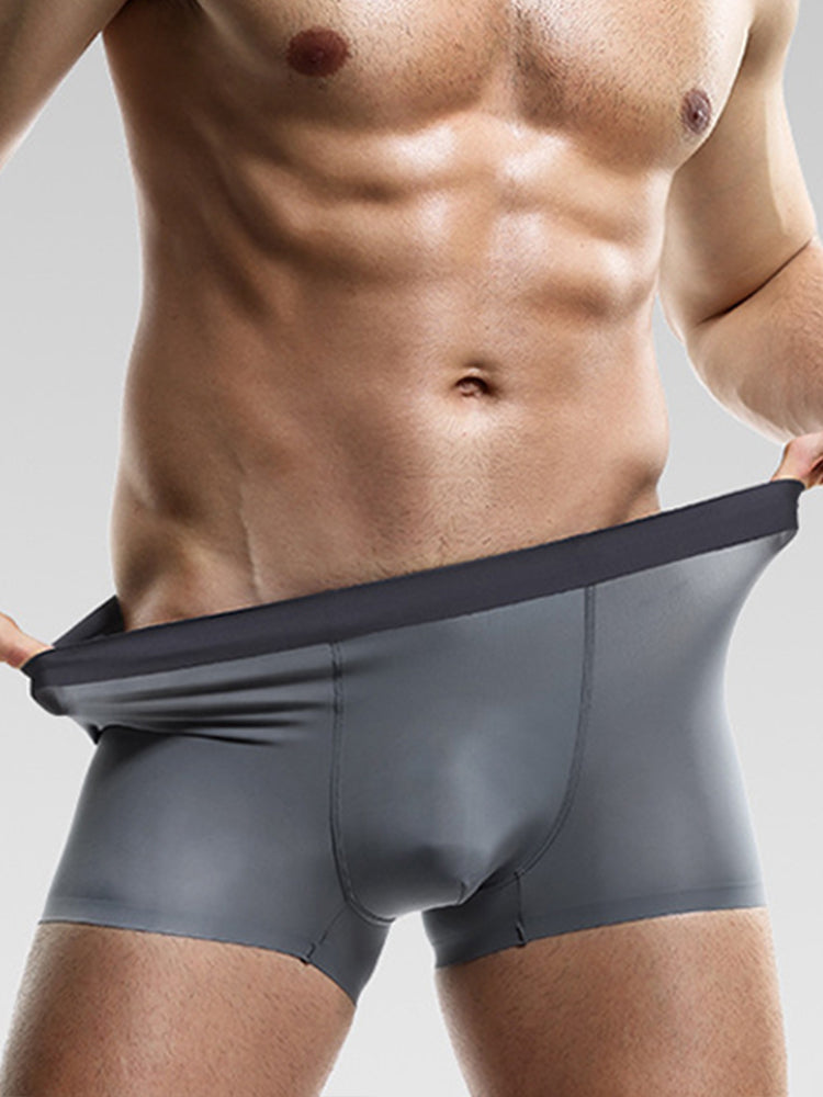 3 Pack Ice Silk Seamless Ultra-thin Men's Trunks | dmunderwear detail image 4