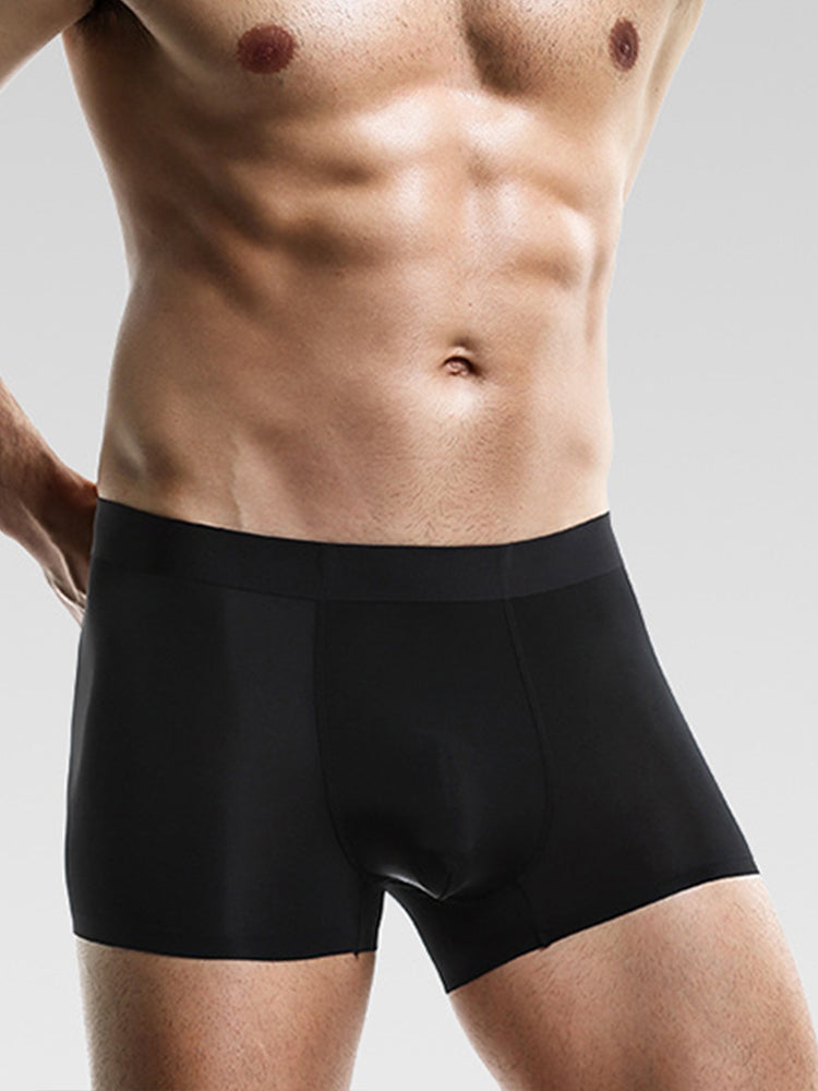 3 Pack Ice Silk Seamless Ultra-thin Men's Trunks | dmunderwear detail image 7