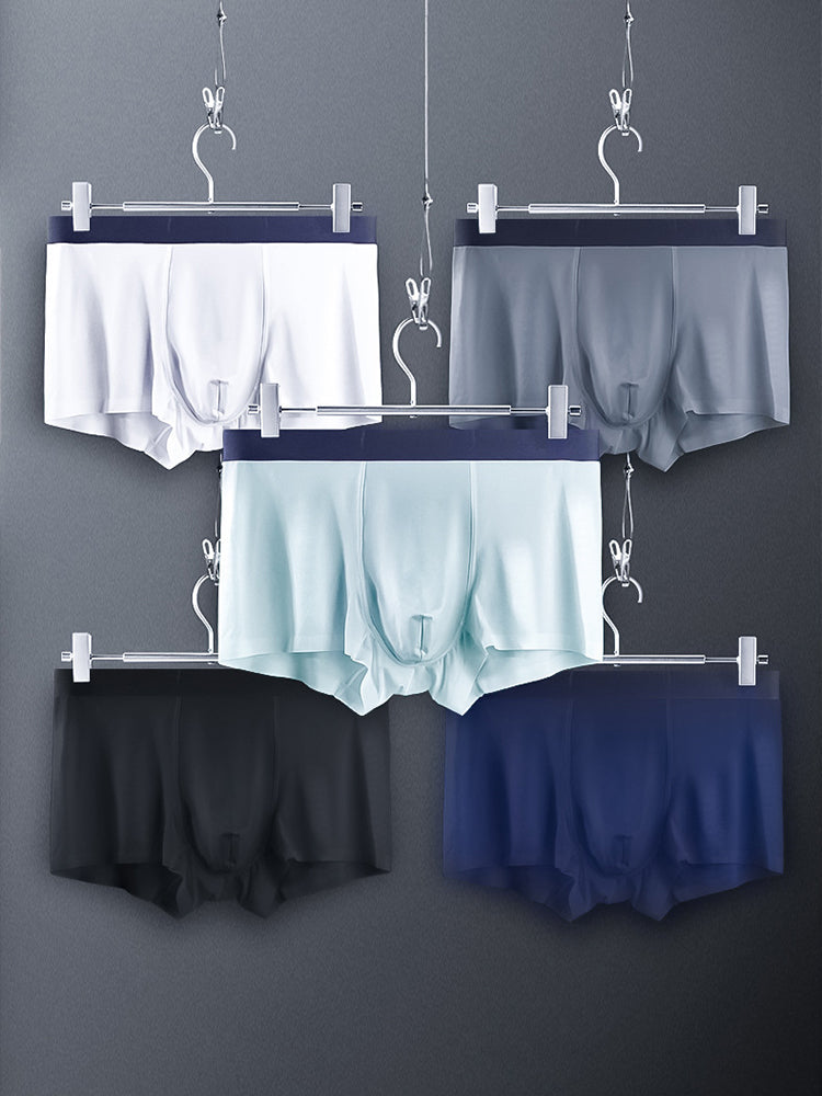 3 Pack Ice Silk Seamless Ultra-thin Men's Trunks | dmunderwear detail image 8