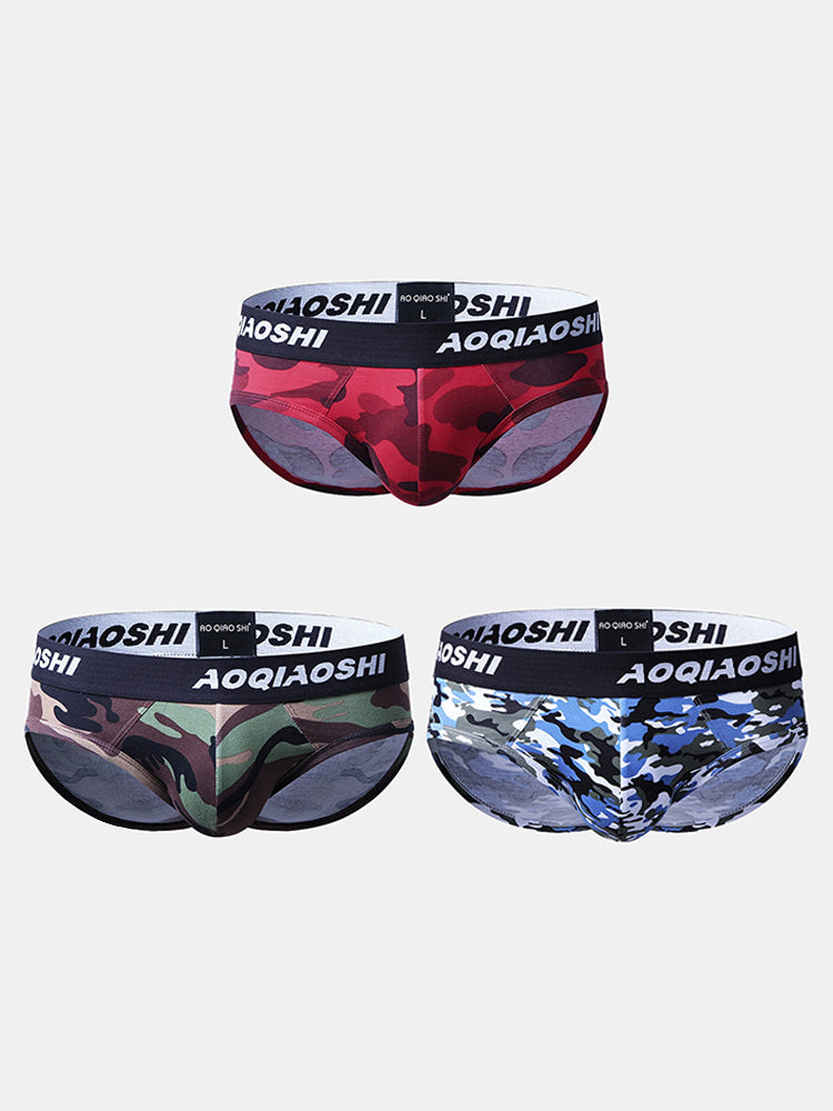 3 Pack Low Rise Camouflage Ball Support Underwear | dmunderwear detail image 2