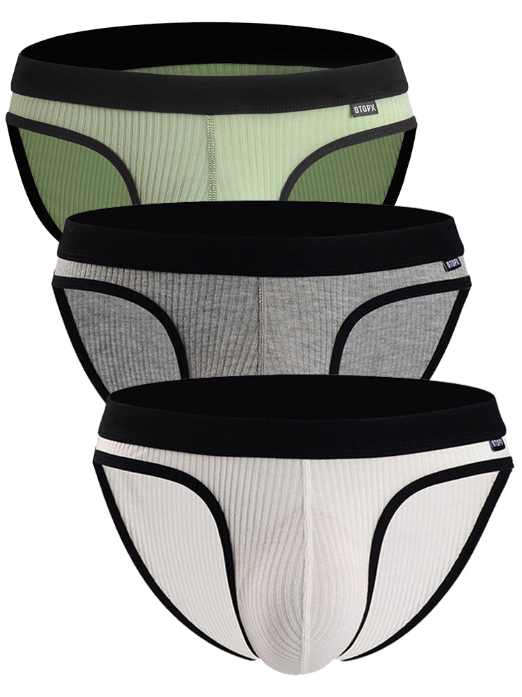 3 Pack Low Rise Soft Briefs With Support Pouch | dmunderwear detail image 2
