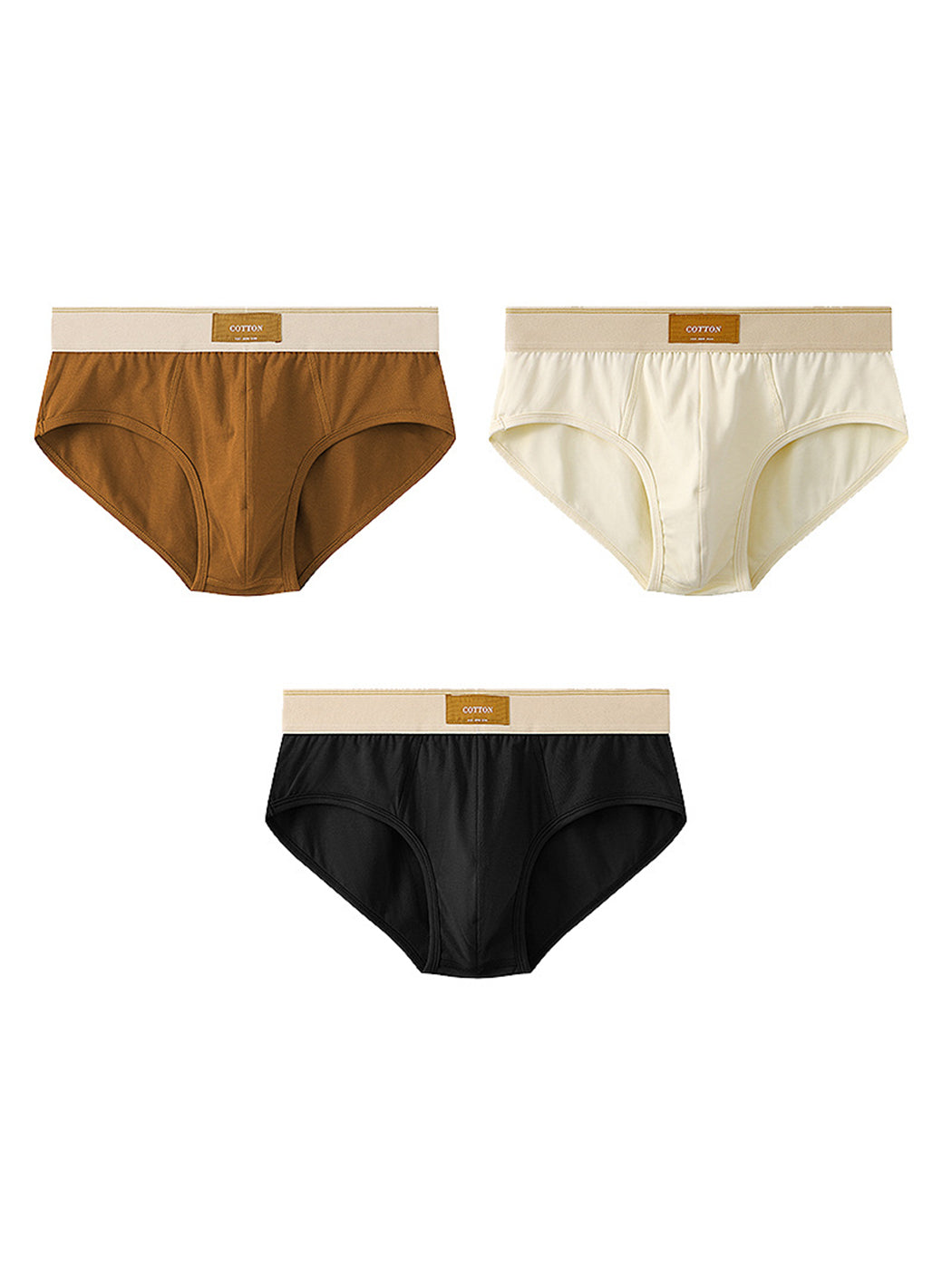3 Pack Men' Breathable Stretch-Cotton Briefs | dmunderwear detail image 2