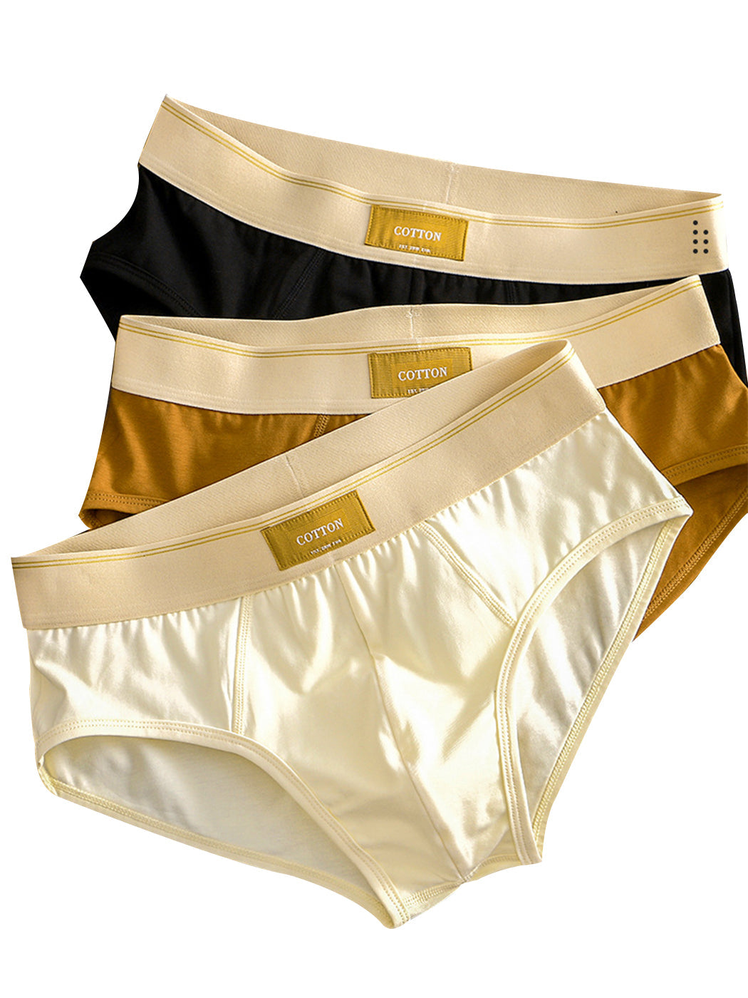 3 Pack Men' Breathable Stretch-Cotton Briefs | dmunderwear detail image 4