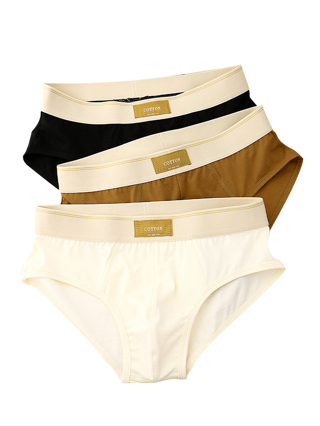 3 Pack Men' Breathable Stretch-Cotton Briefs | dmunderwear detail image 6
