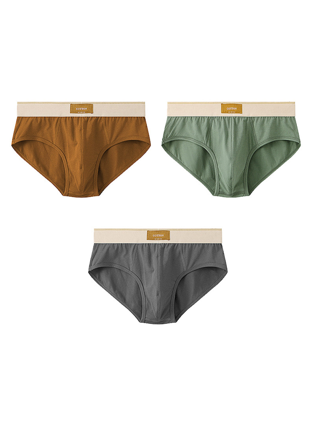 3 Pack Men' Breathable Stretch-Cotton Briefs | dmunderwear detail image 7