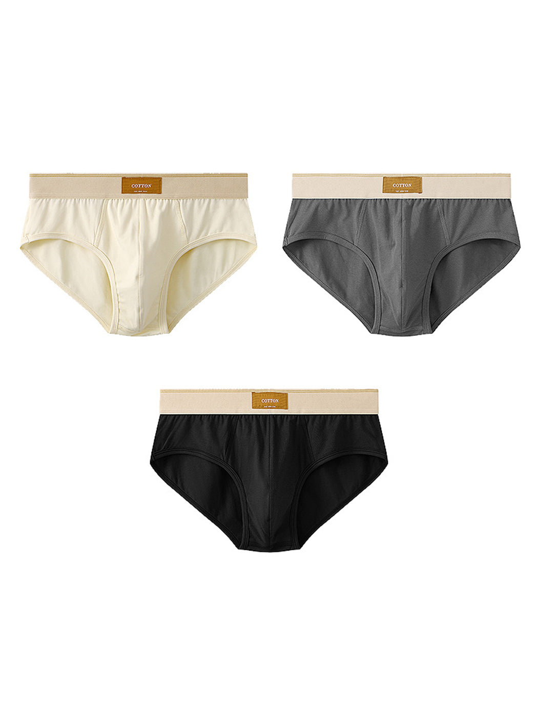 3 Pack Men' Breathable Stretch-Cotton Briefs | dmunderwear detail image 9