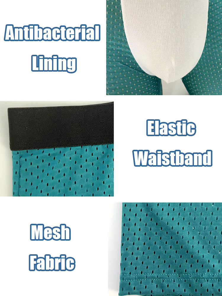 3 Pack Men's Anti-chafing Mesh Long Boxer Briefs | dmunderwear detail image 5