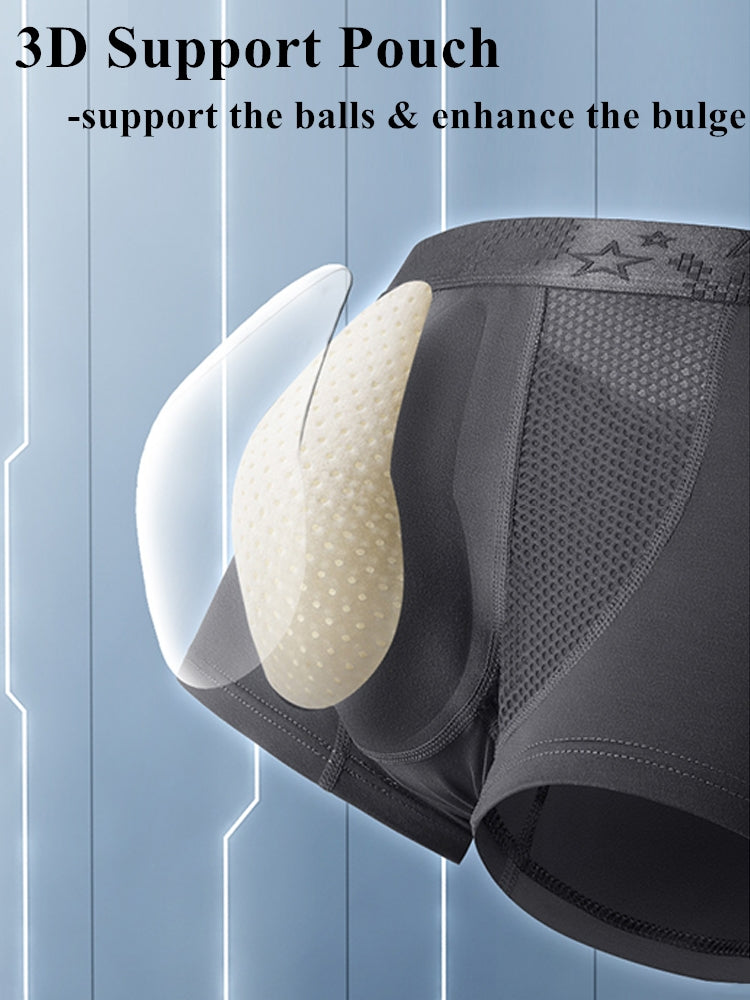 3 Pack Men's Breathable 3D Pouch Trunks | dmunderwear detail image 10