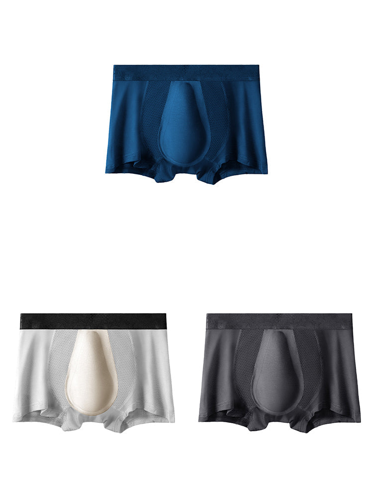 3 Pack Men's Breathable 3D Pouch Trunks | dmunderwear detail image 16