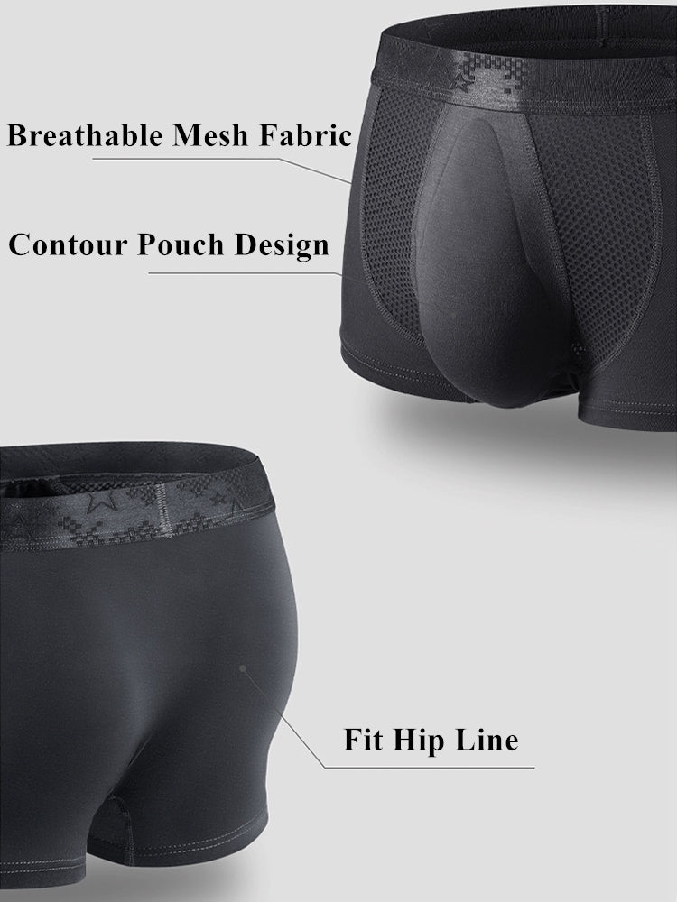 3 Pack Men's Breathable 3D Pouch Trunks | dmunderwear detail image 8