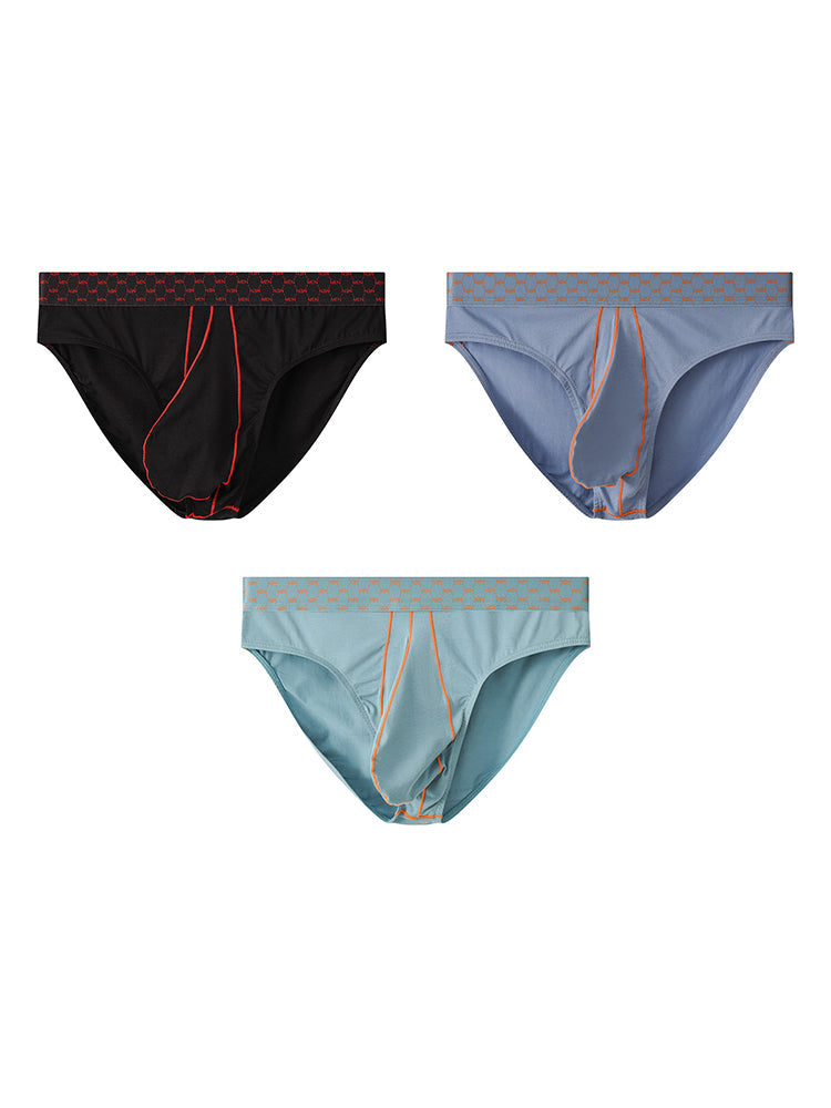 3 Pack Men's Breathable Anti-Chafing Cotton Briefs | dmunderwear detail image 12