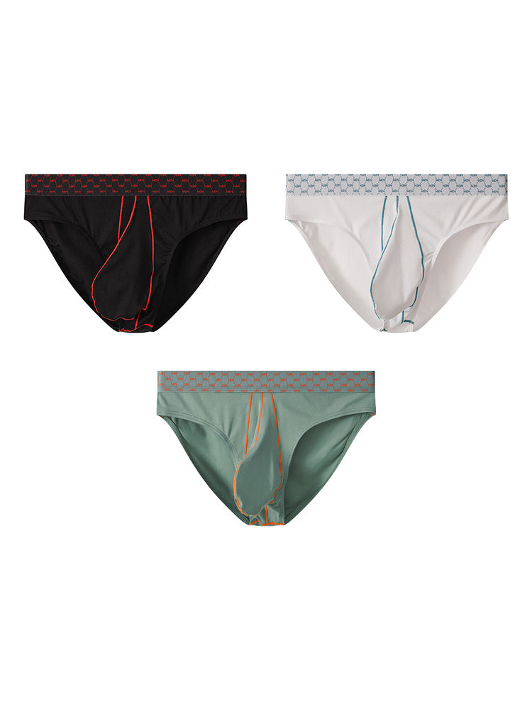3 Pack Men's Breathable Anti-Chafing Cotton Briefs | dmunderwear detail image 17