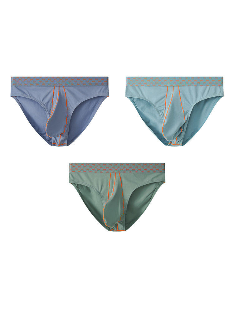 3 Pack Men's Breathable Anti-Chafing Cotton Briefs | dmunderwear detail image 20