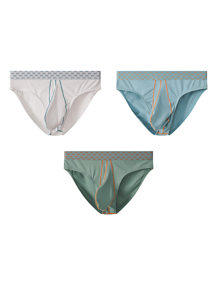 3 Pack Men's Breathable Anti-Chafing Cotton Briefs | dmunderwear detail image 7