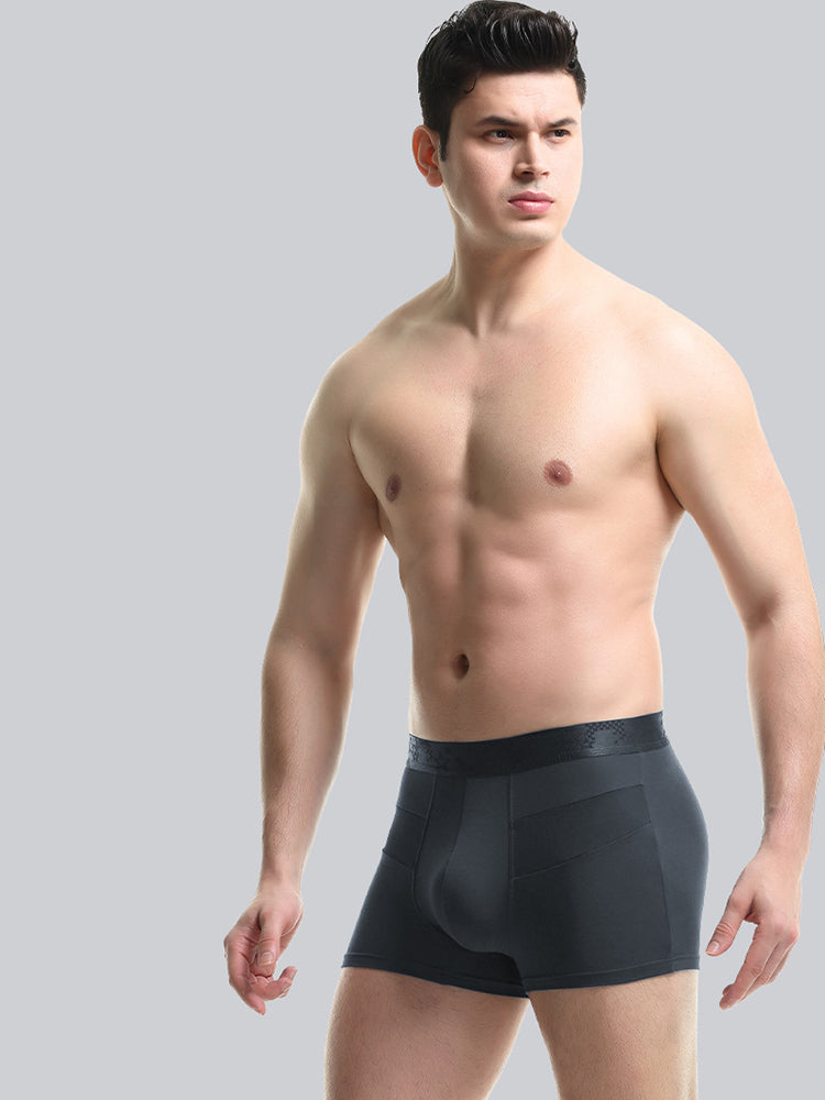 3 Pack Men's Breathable Splicing Mesh Trunks | dmunderwear