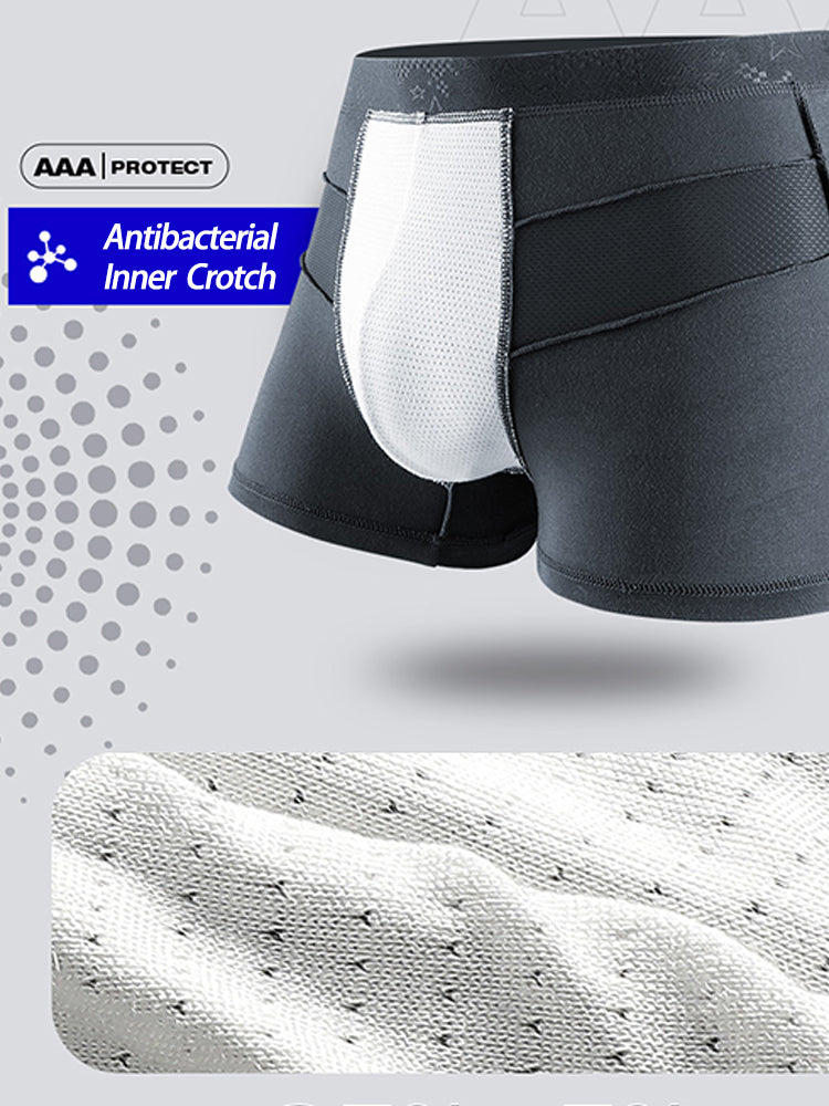 3 Pack Men's Breathable Splicing Mesh Trunks | dmunderwear detail image 14